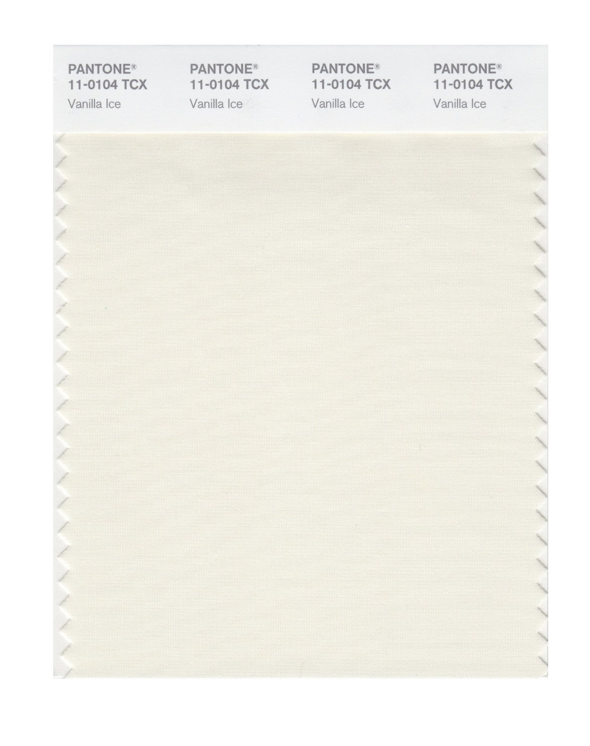 Pantone Cotton Swatch 11-0104 Vanilla Ice