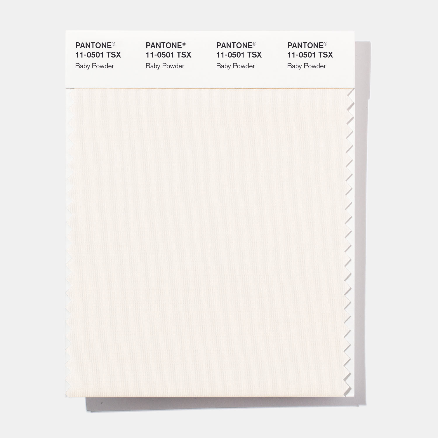 Pantone Polyester Swatch 11-0501 Baby Powder