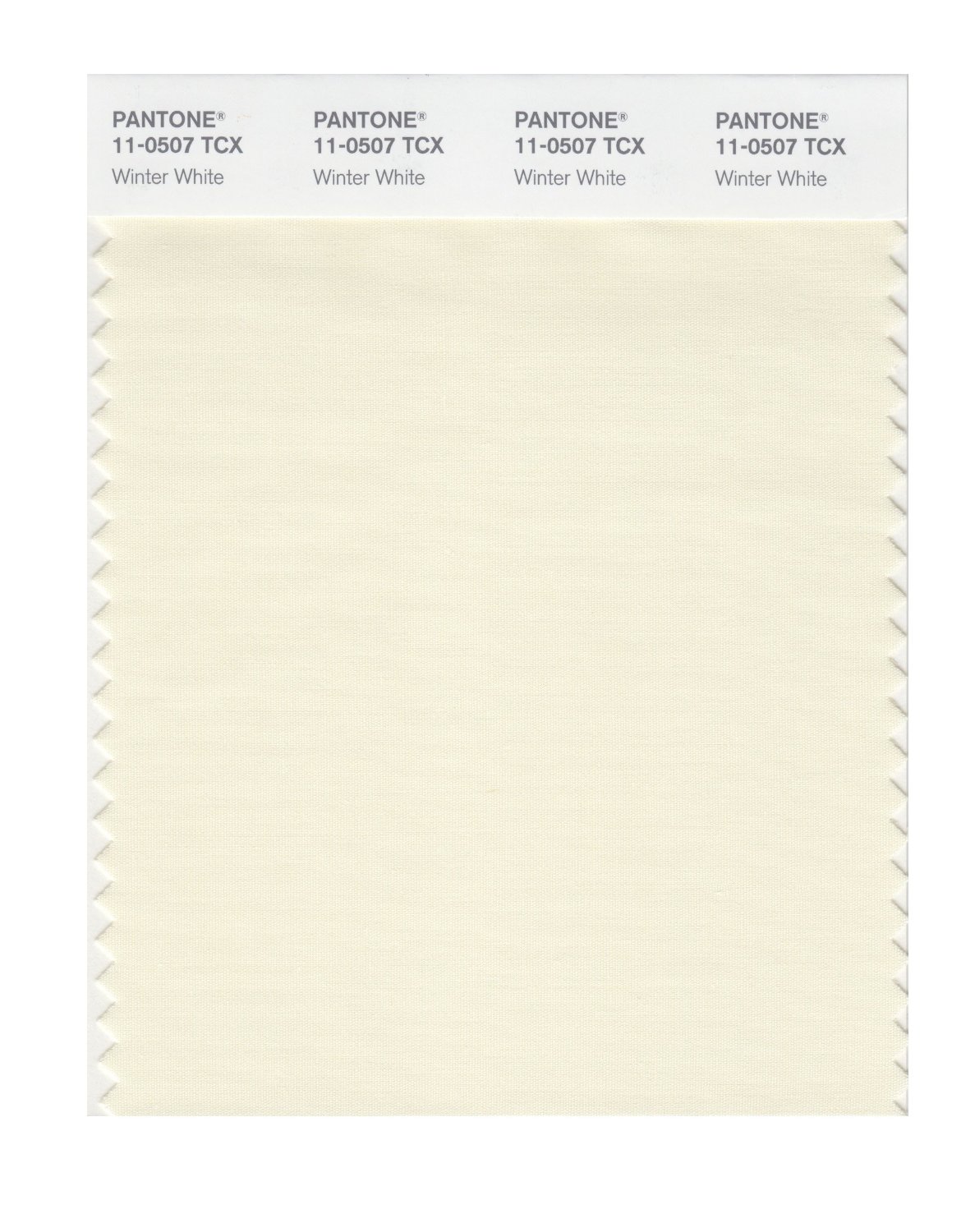 Pantone Cotton Swatch 11-0507 Winter White