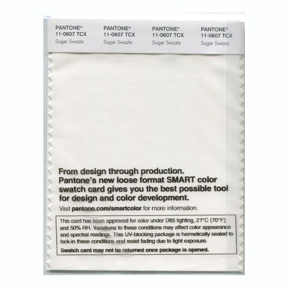 Pantone Cotton Swatch 11-0607 Sugar Swizzle