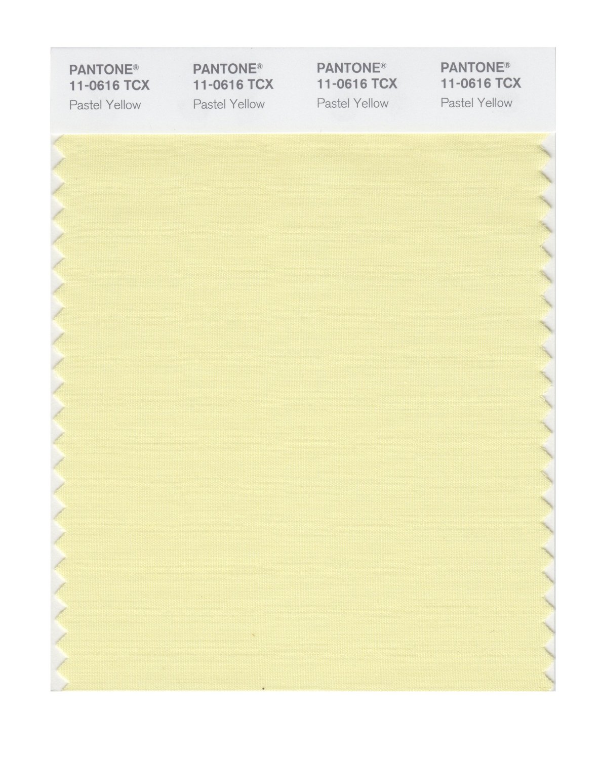 Pantone Cotton Swatch 11-0616 Pastel Yellow