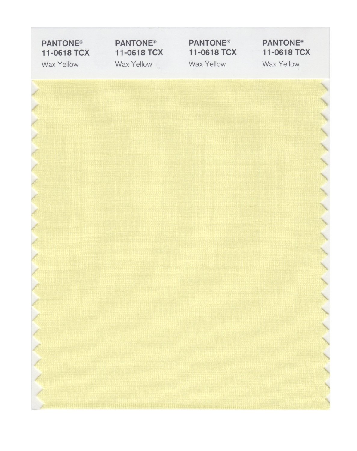 Pantone Cotton Swatch 11-0618 Wax Yellow