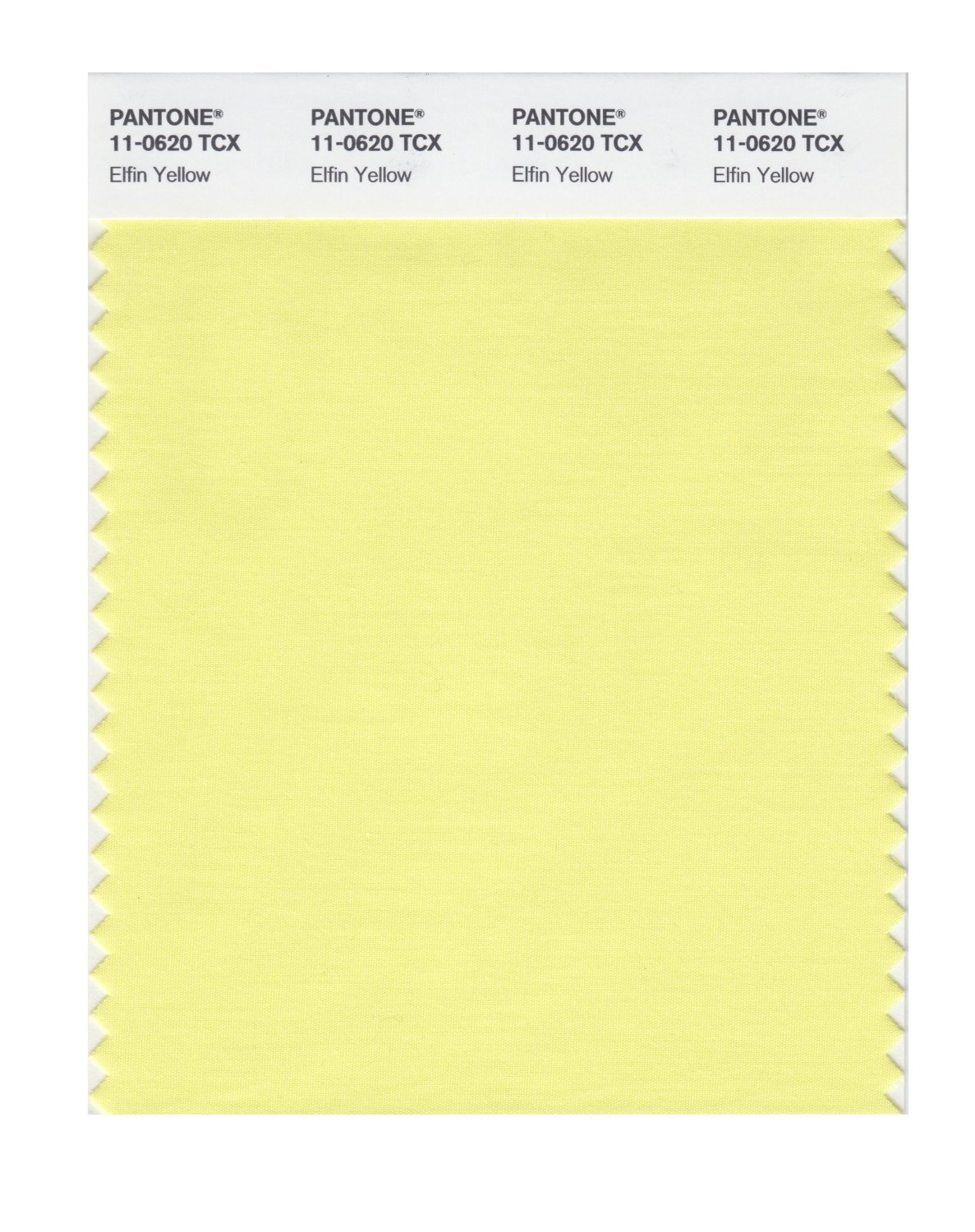 Pantone Cotton Swatch 11-0620 Elfin Yellow