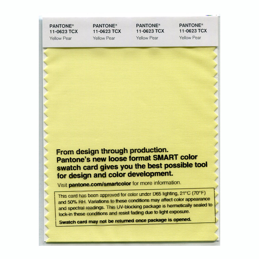 Pantone Cotton Swatch 11-0623 Yellow Pear