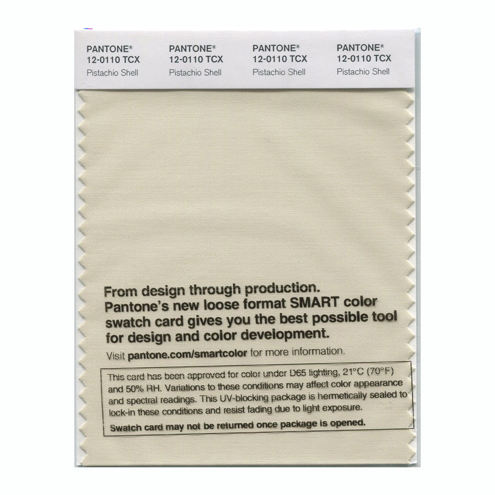 Pantone Cotton Swatch 12-0110 Pistachio Shell