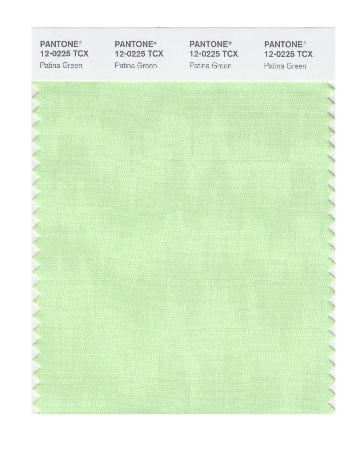 Pantone Cotton Swatch 12-0225 Patina Green