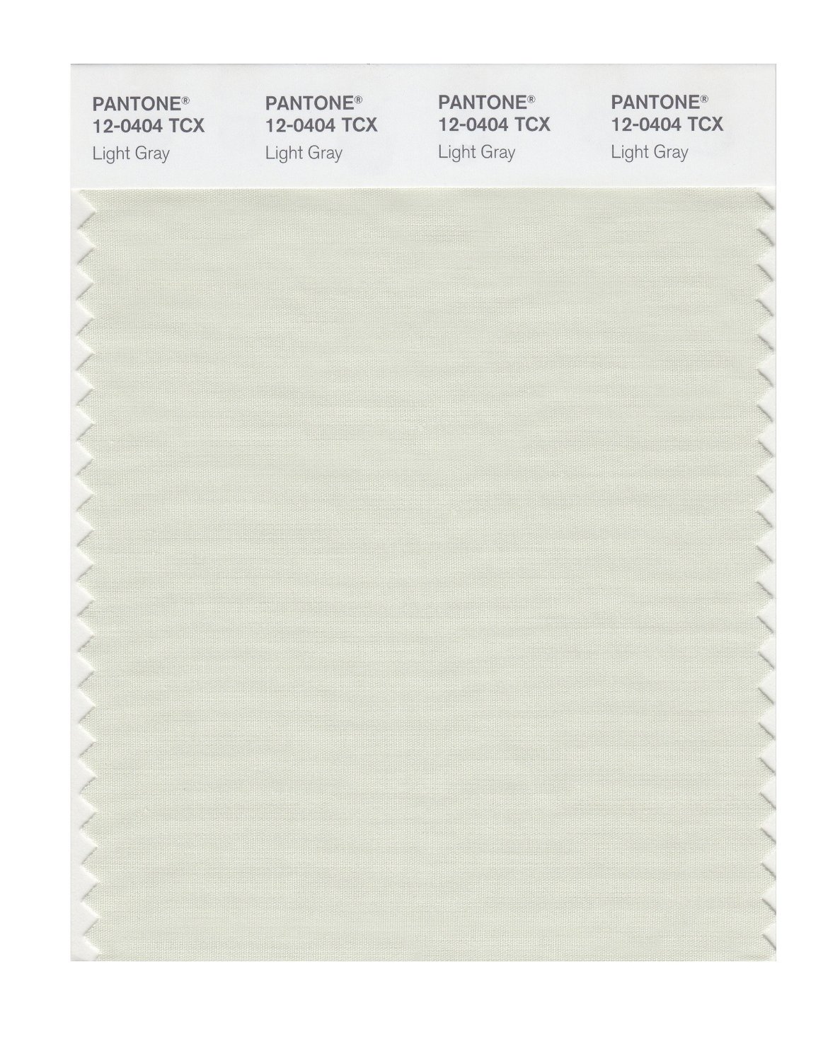 Pantone Cotton Swatch 12-0404 Light Gray