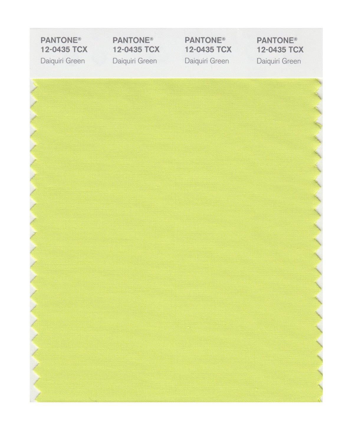 Pantone Cotton Swatch 12-0435 Daiquiri Green