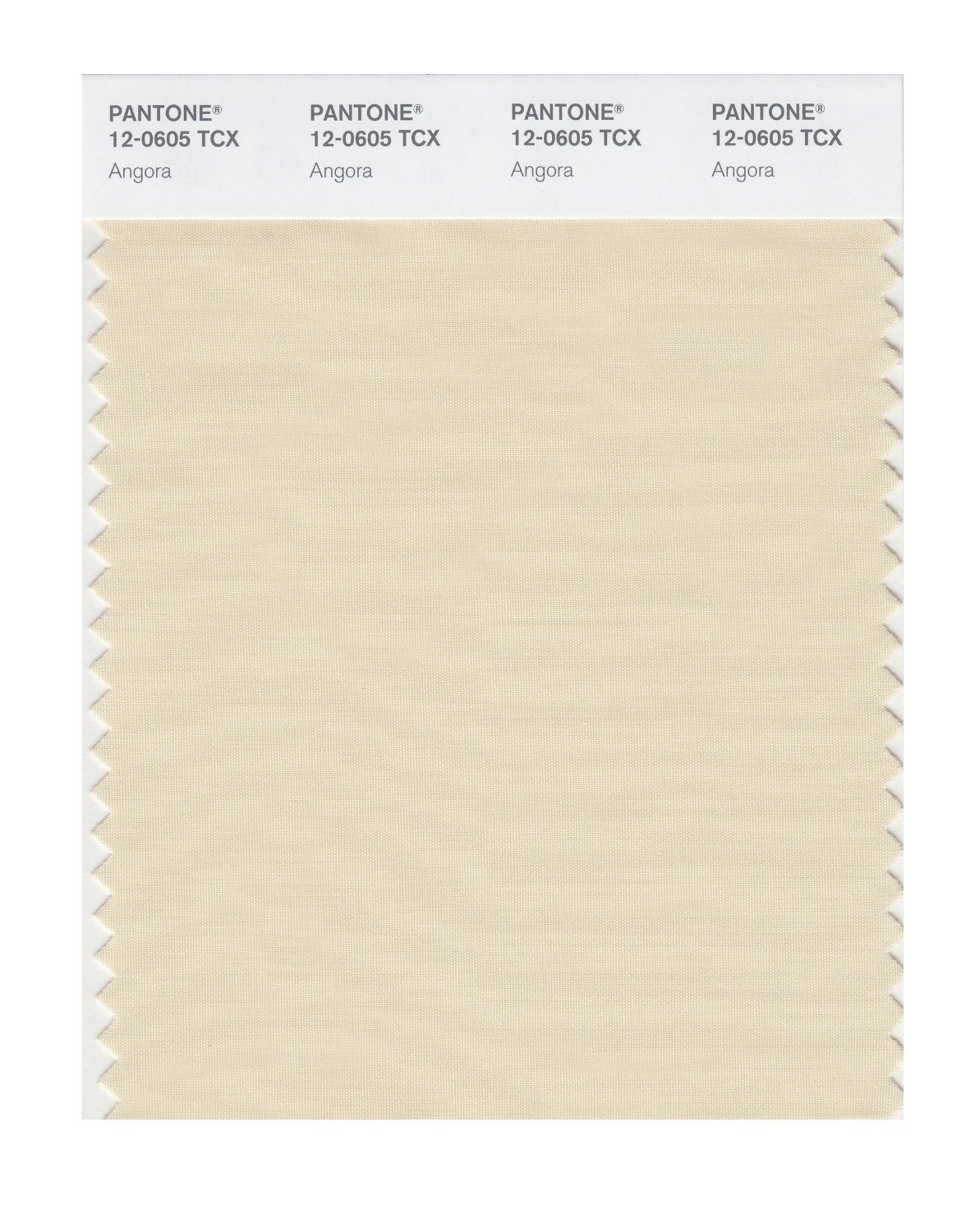 Pantone Cotton Swatch 12-0605 Angora