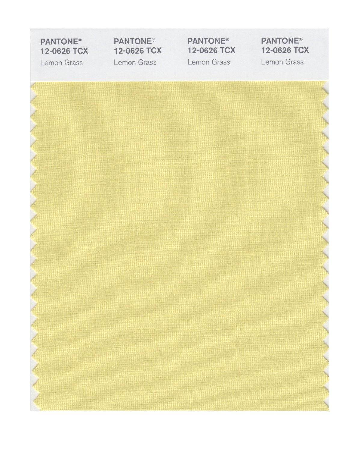 Pantone Cotton Swatch 12-0626 Lemon Grass