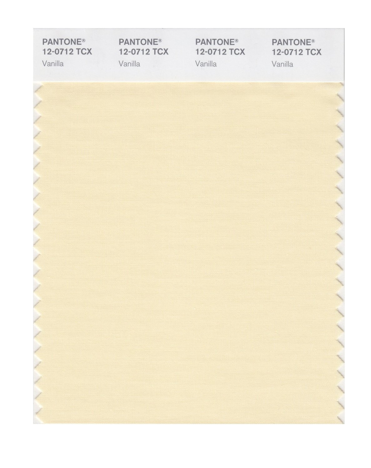 Pantone Cotton Swatch 12-0712 Vanilla