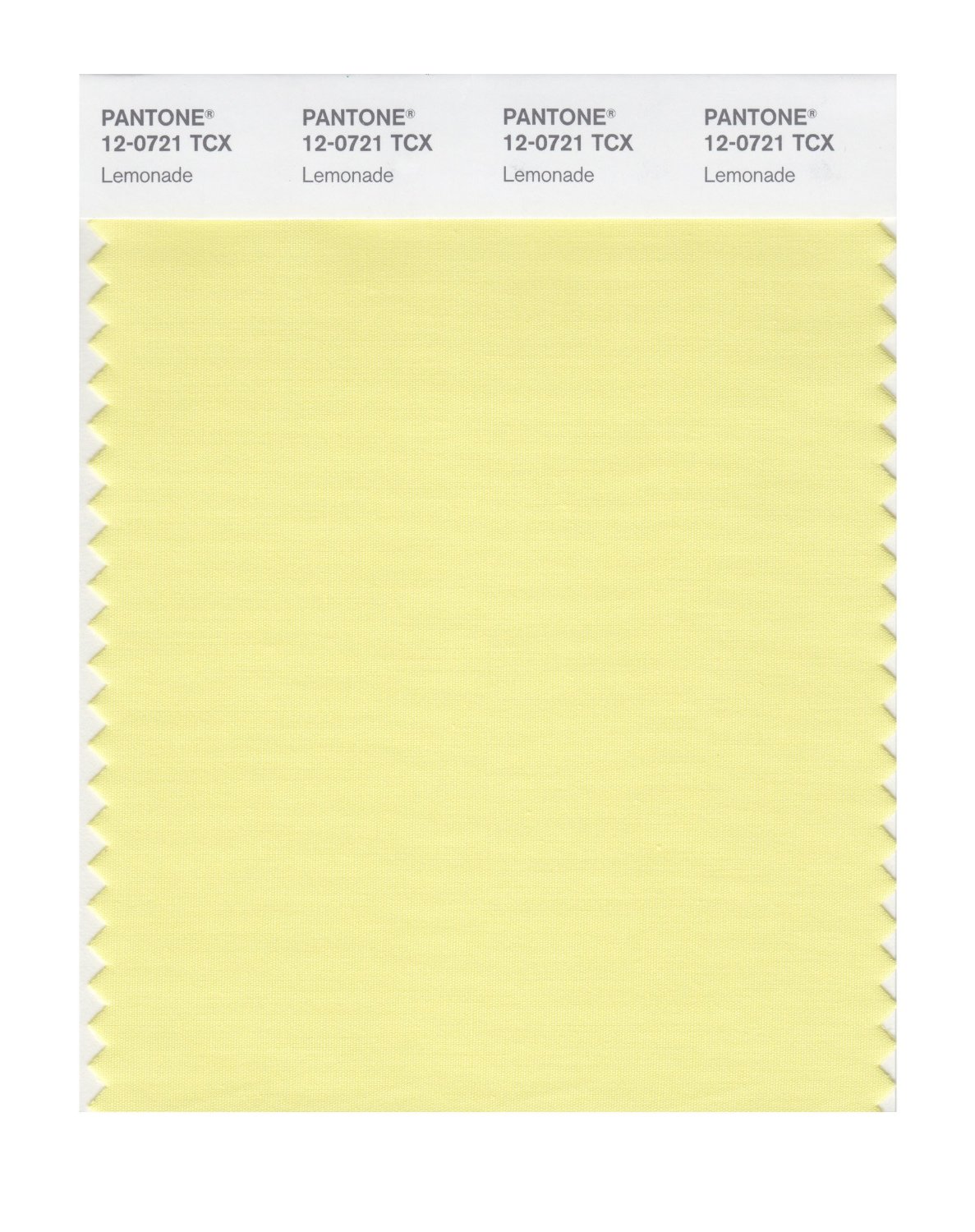 Pantone Cotton Swatch 12-0721 Lemonade