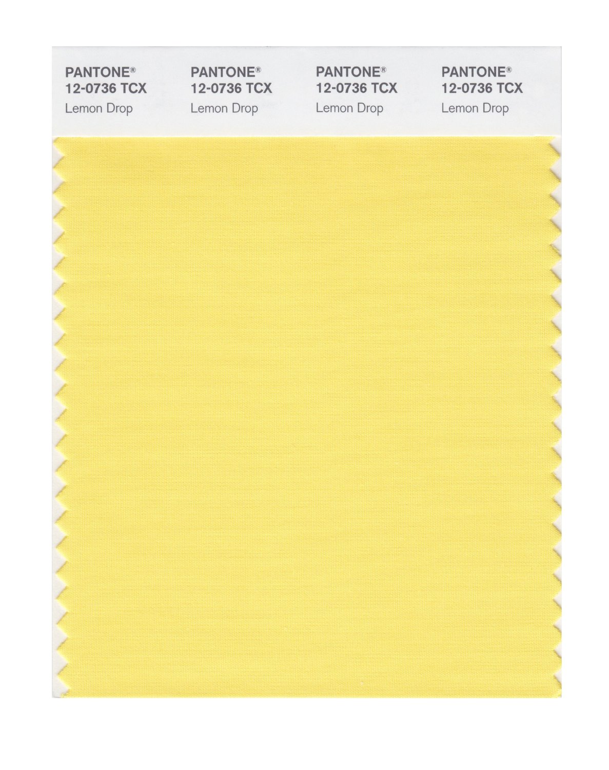 Pantone Cotton Swatch 12-0736 Lemon Drop