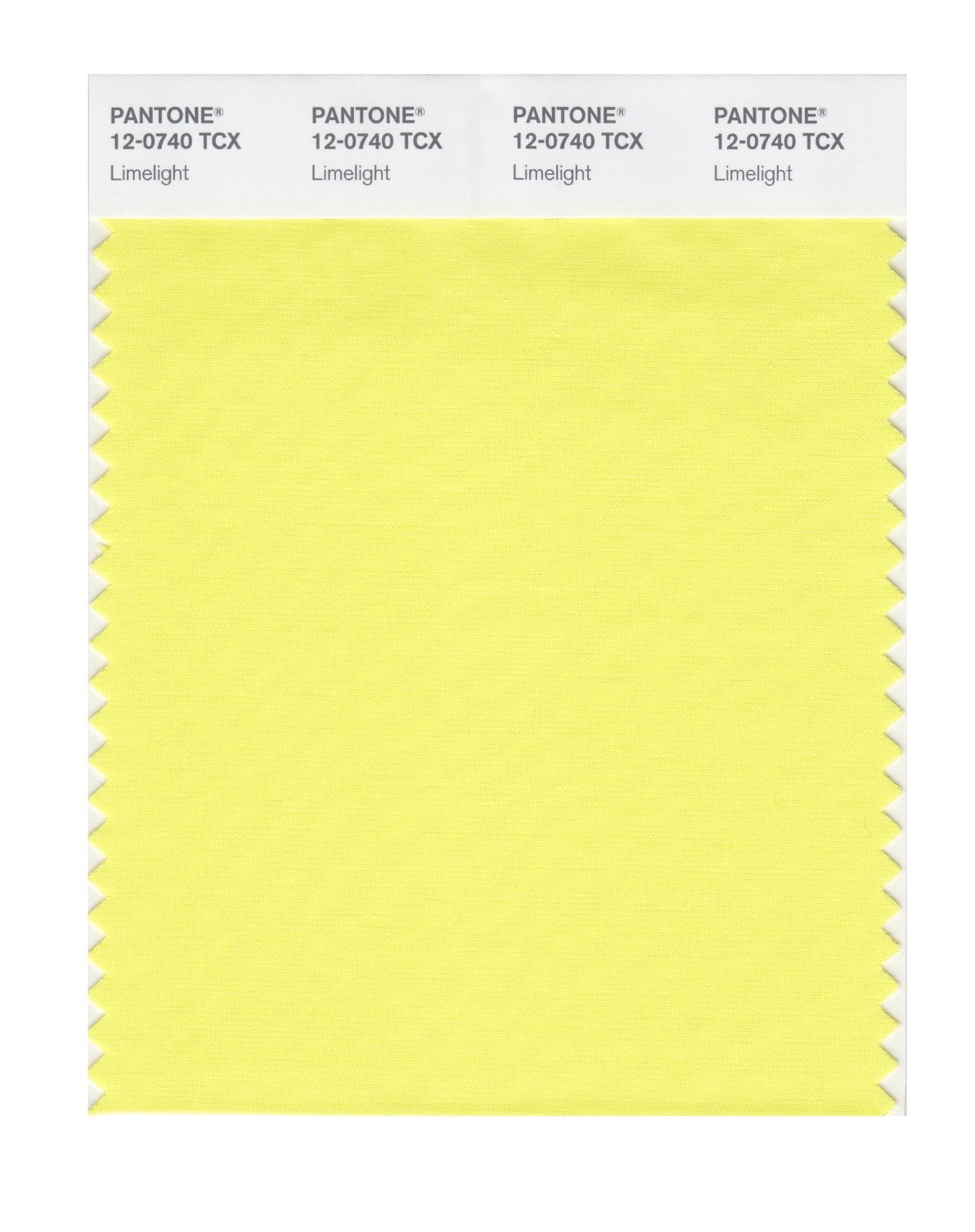 Pantone Cotton Swatch 12-0740 Limelight