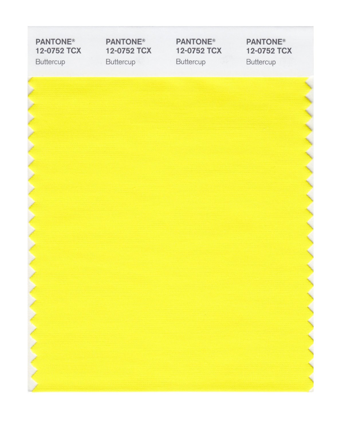 Pantone Cotton Swatch 12-0752 Buttercup