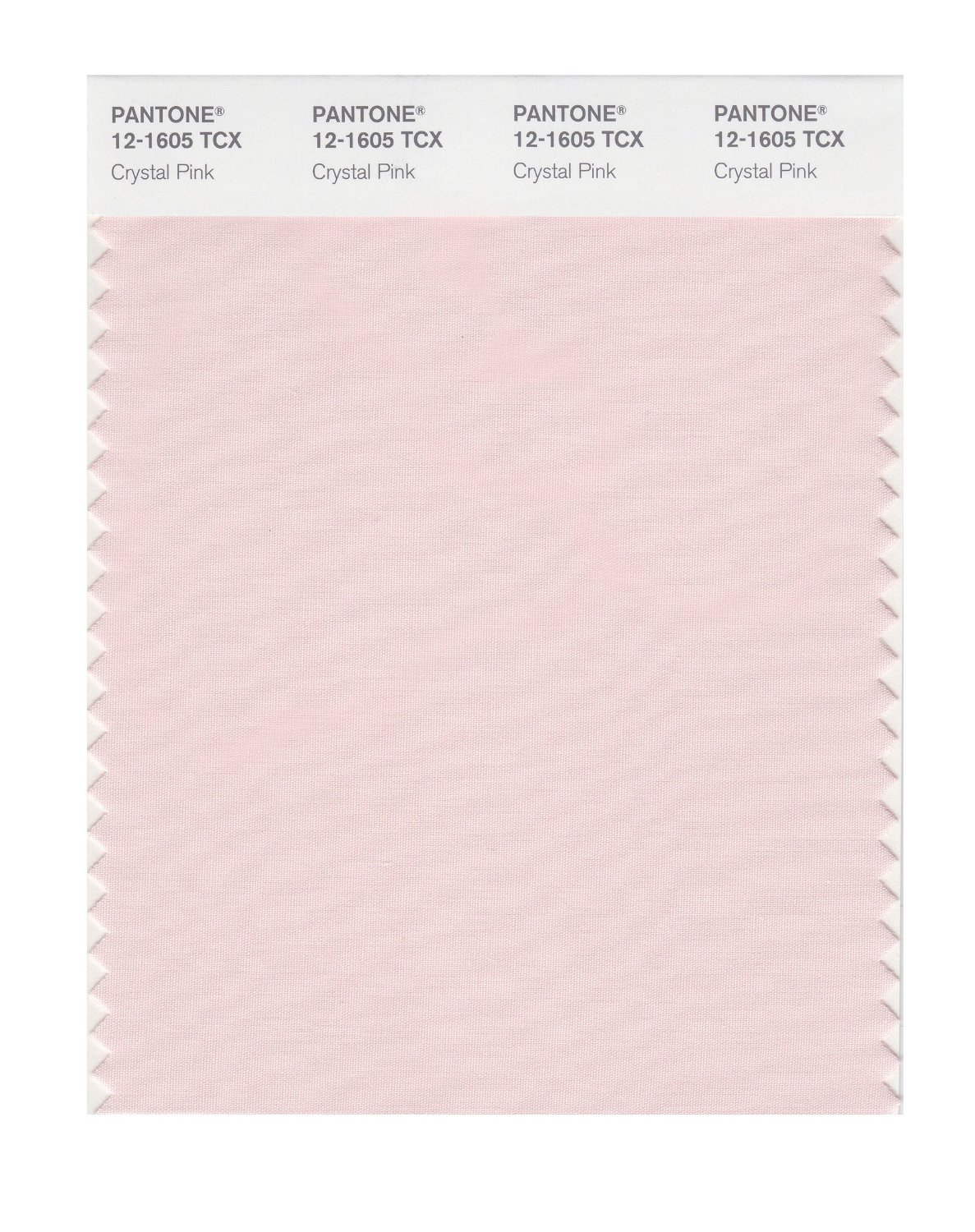 Pantone Cotton Swatch 12-1605 Crystal Pink