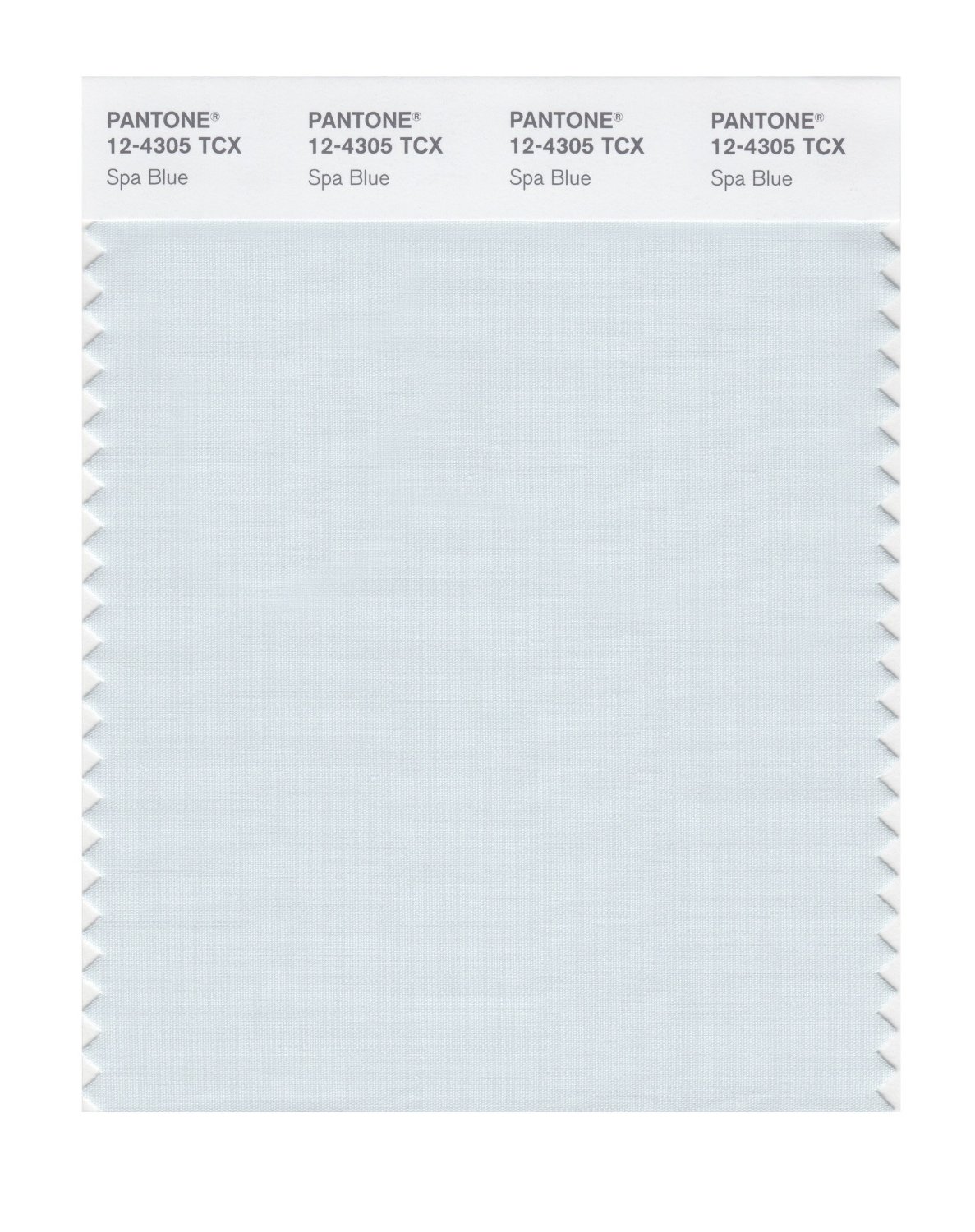 Pantone Cotton Swatch 12-4305 Spa Blue