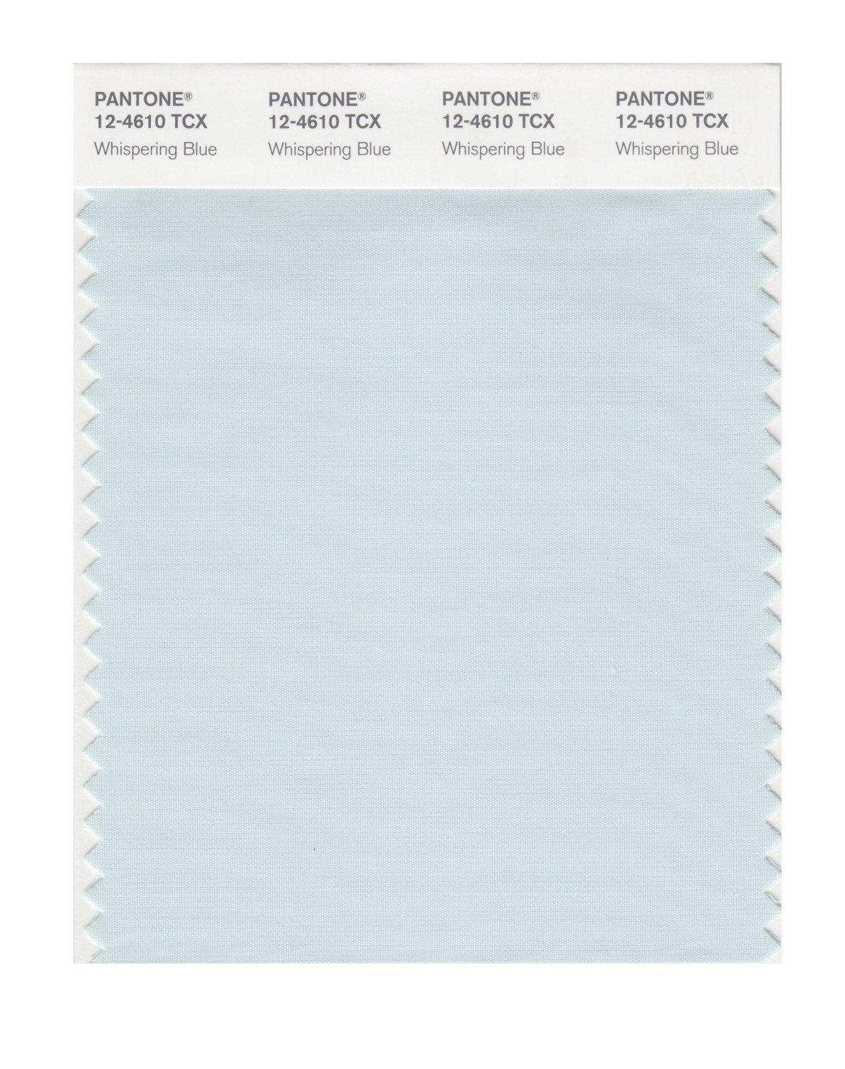 Pantone Cotton Swatch 12-4610 Whispering Blue