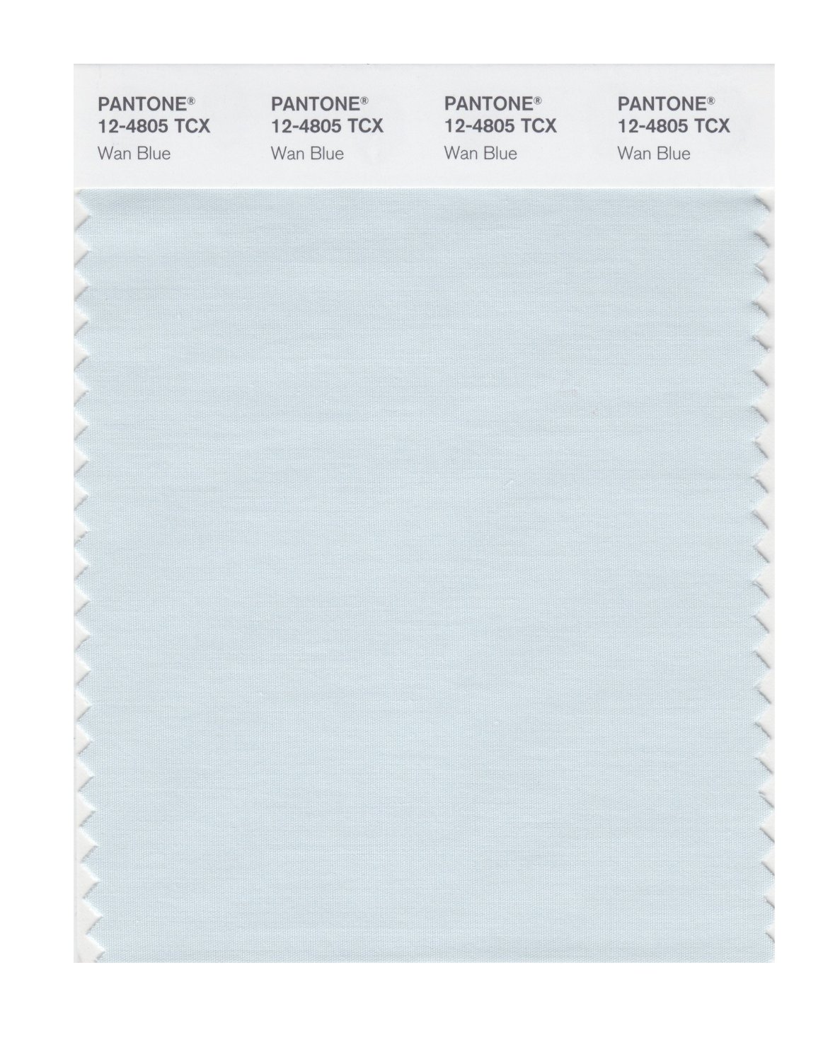 Pantone Cotton Swatch 12-4805 Wan Blue