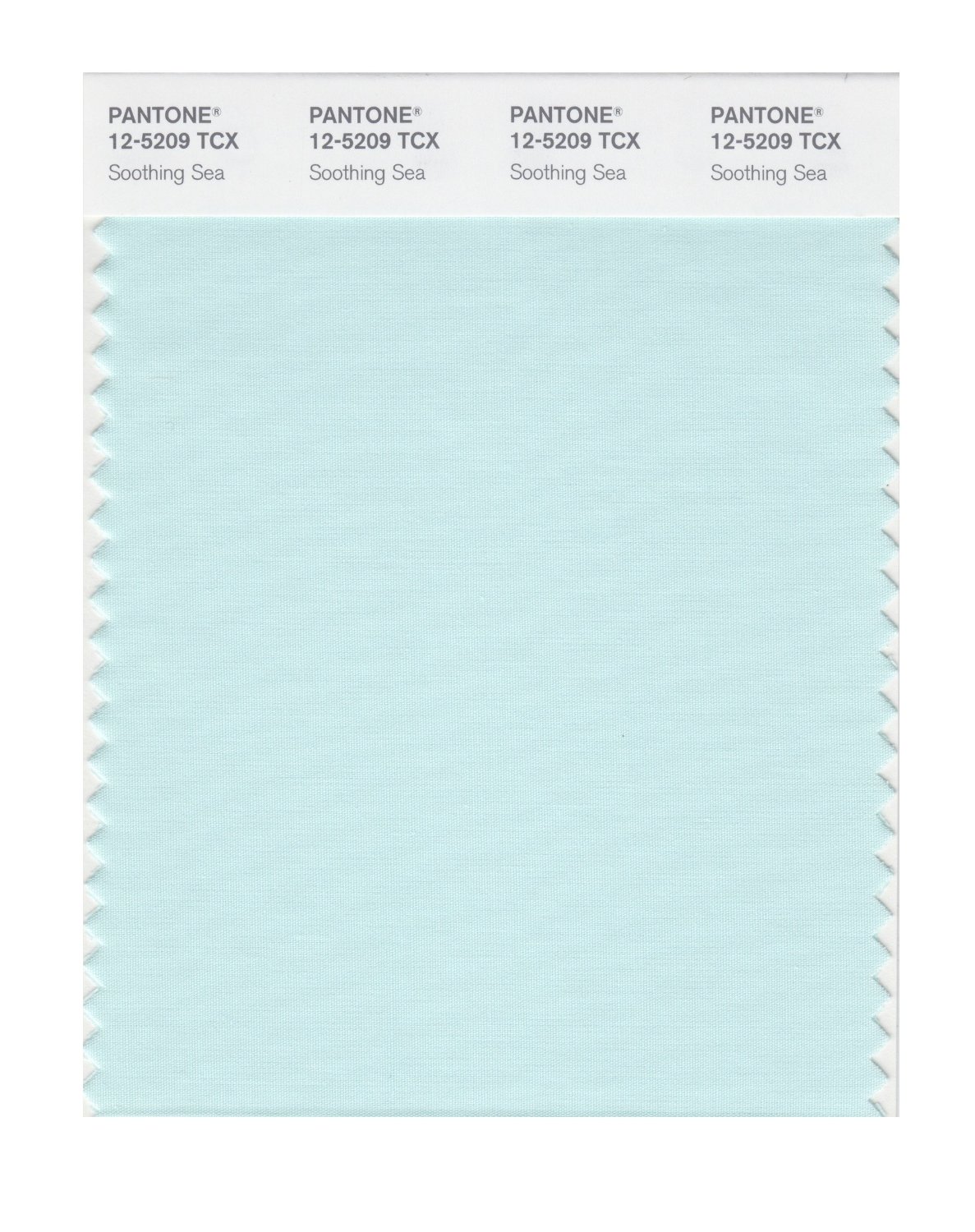 Pantone Cotton Swatch 12-5209 Soothing Sea