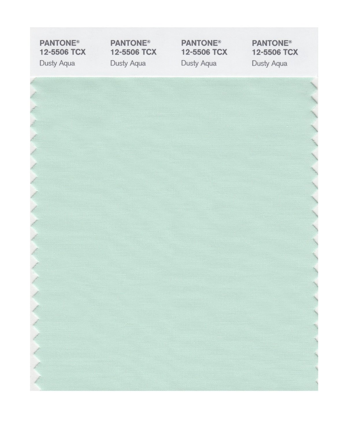 Pantone Cotton Swatch 12-5506 Dusty Aqua