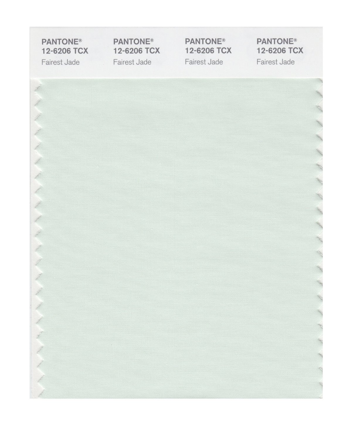 Pantone Cotton Swatch 12-6206 Fairest Jade