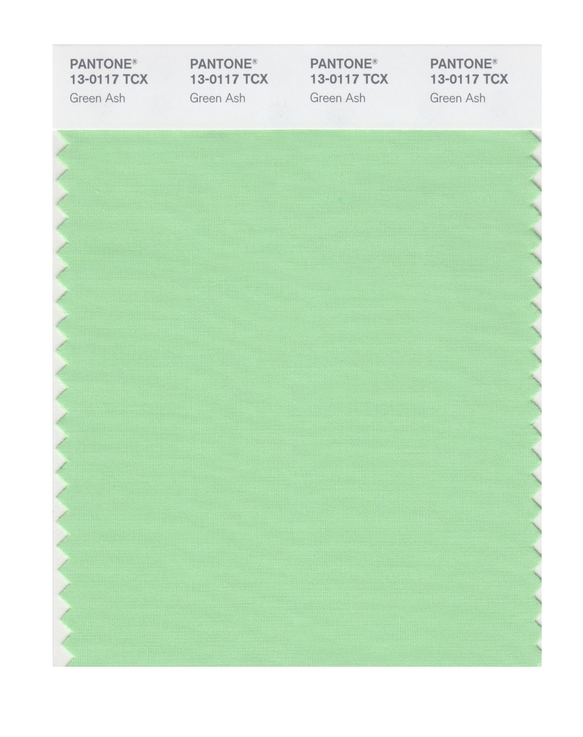 Pantone Cotton Swatch 13-0117 Green Ash