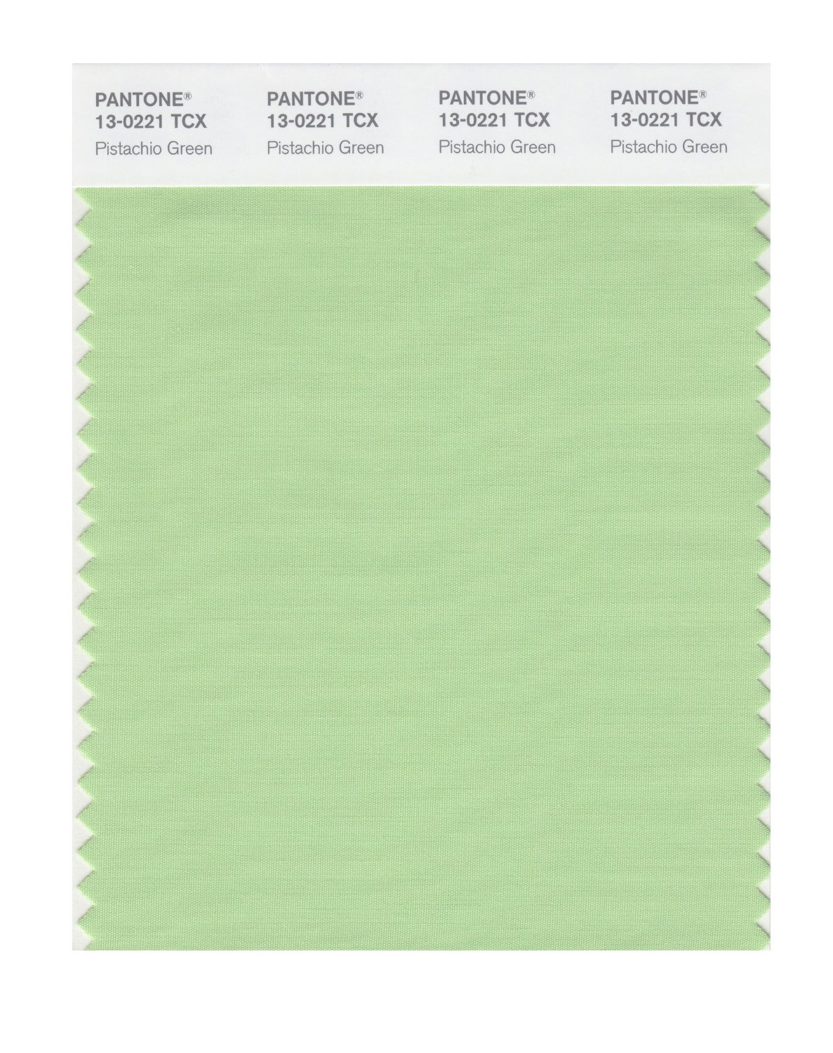 Pantone Cotton Swatch 13-0221 Pistachio Green