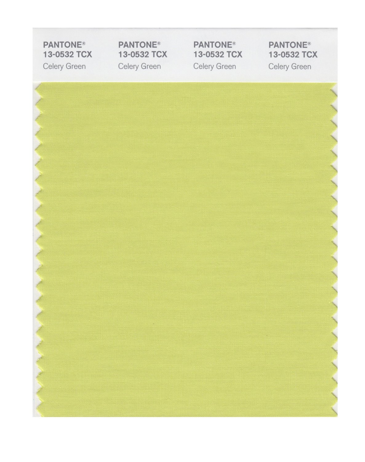 Pantone Cotton Swatch 13-0532 Celery Green