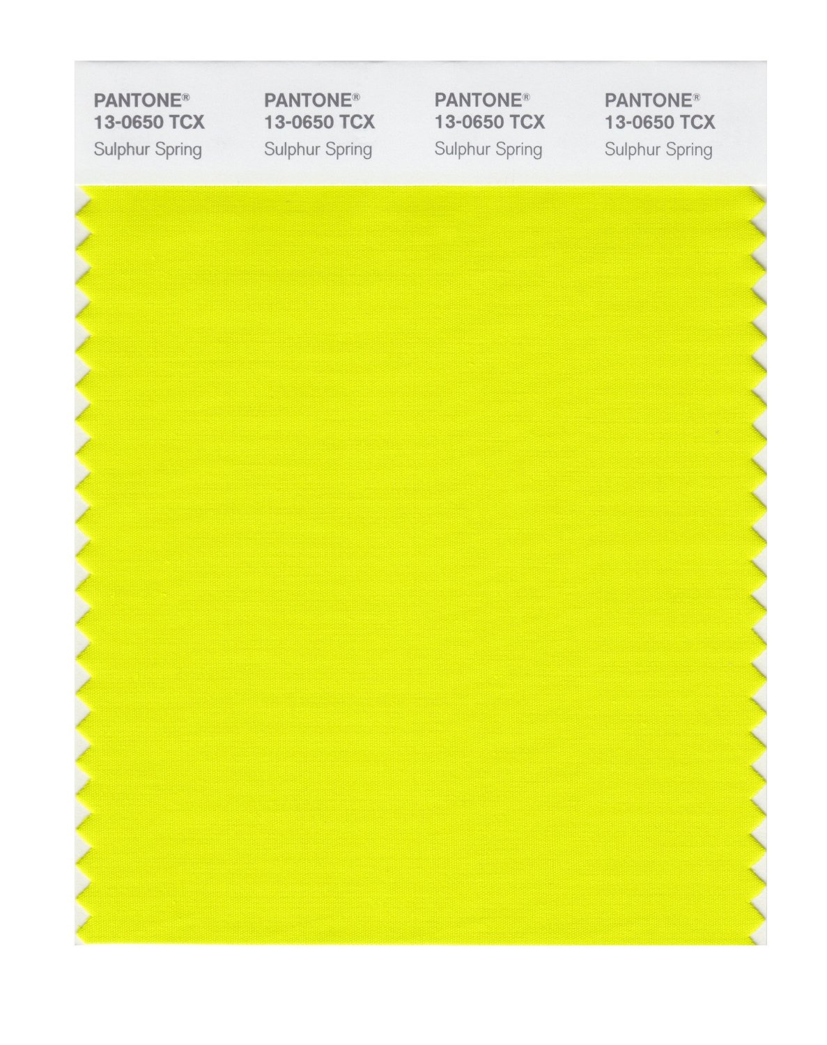 Pantone Cotton Swatch 13-0650 Sulphur Spring