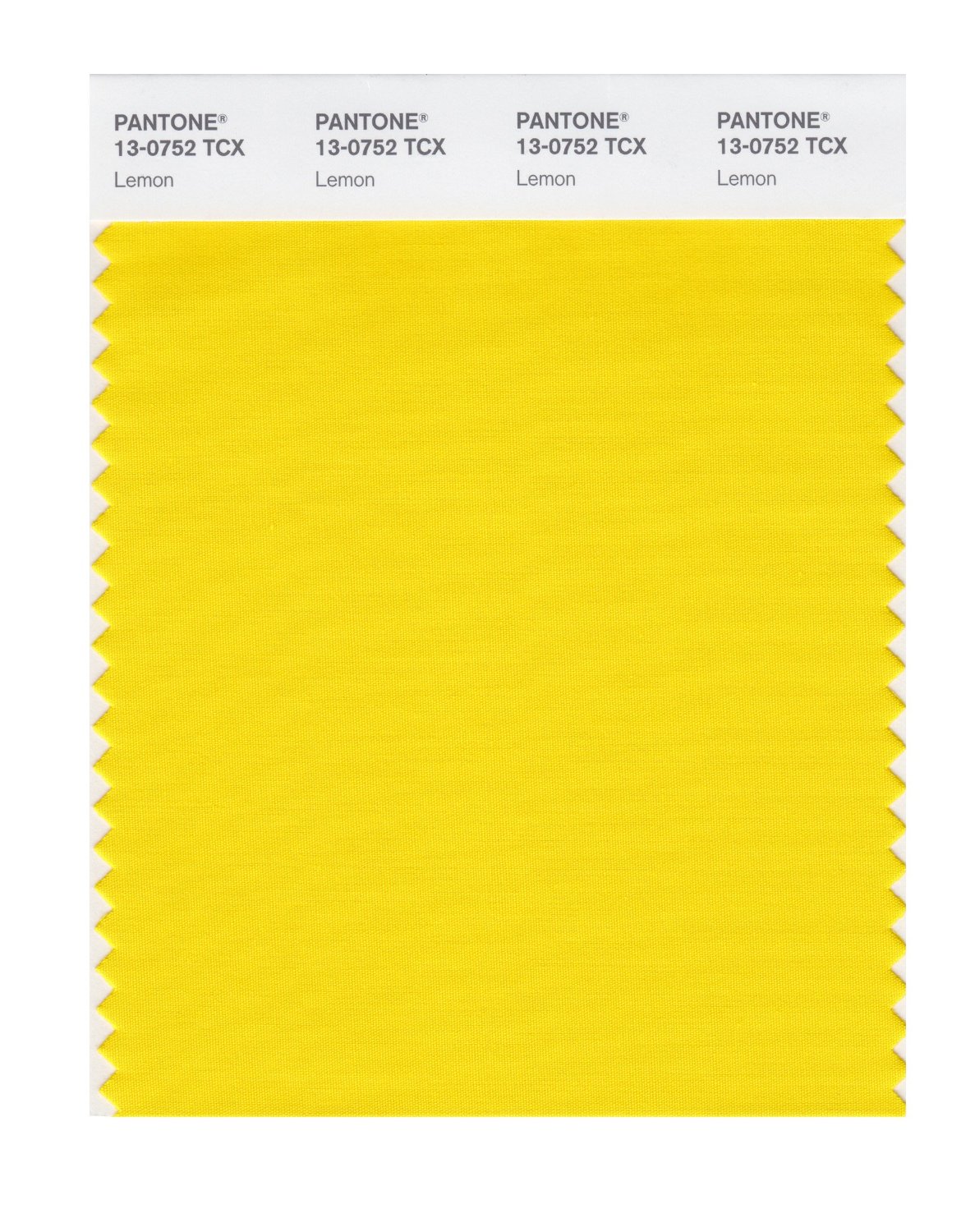 Pantone Cotton Swatch 13-0752 Lemon