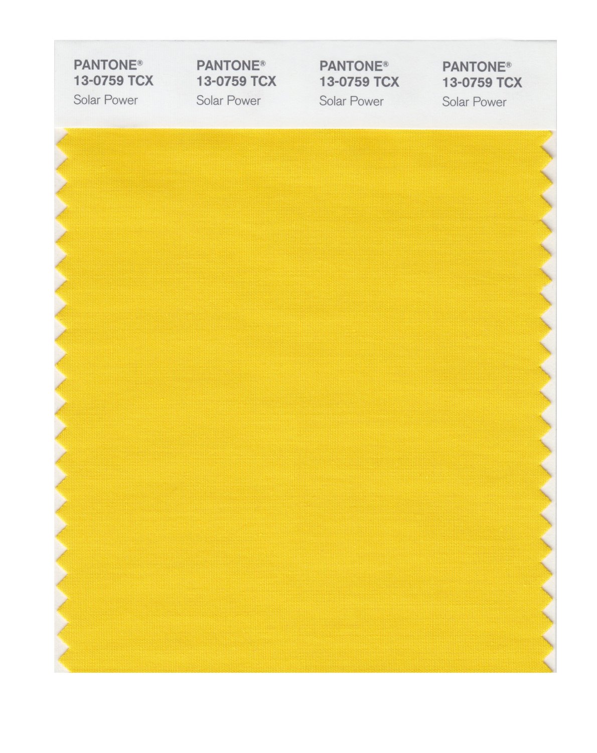 Pantone Cotton Swatch 13-0759 Solar Power