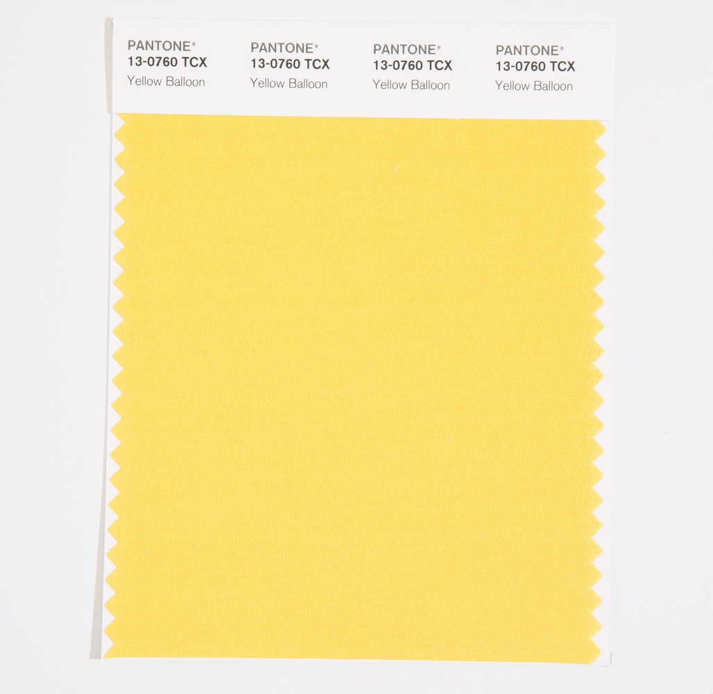 Pantone Cotton Swatch 13-0760 Yellow Balloon