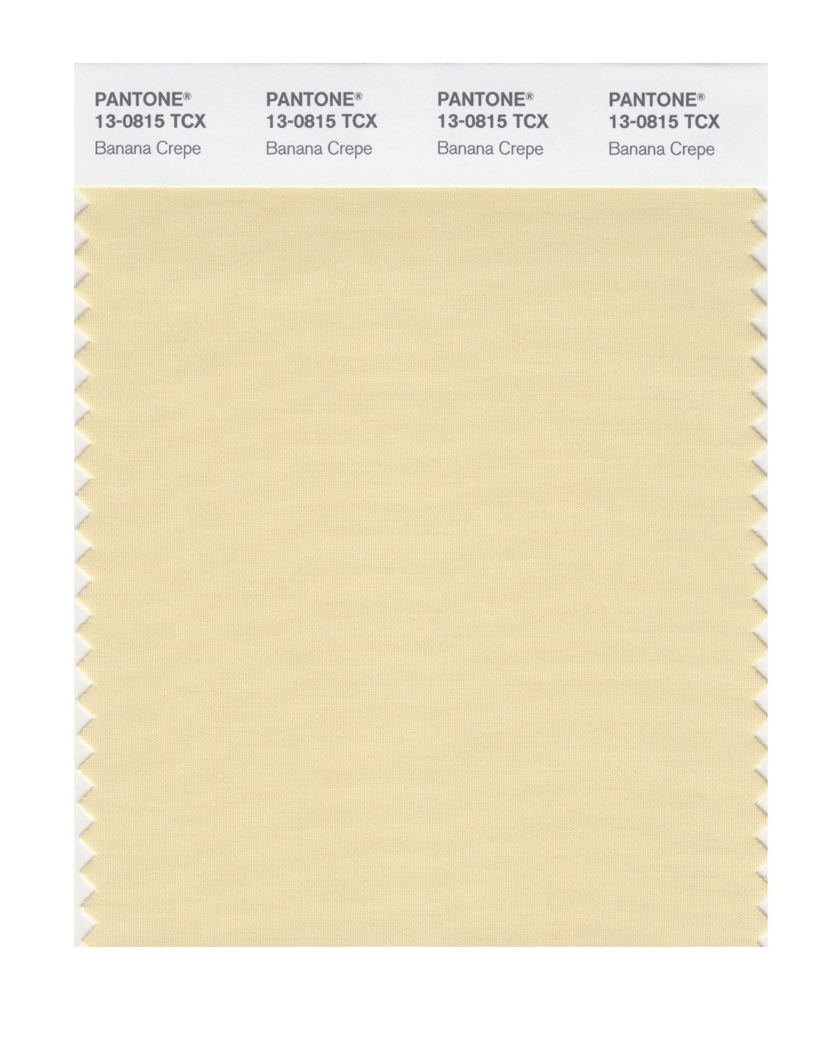 Pantone Cotton Swatch 13-0815 Banana Crepe