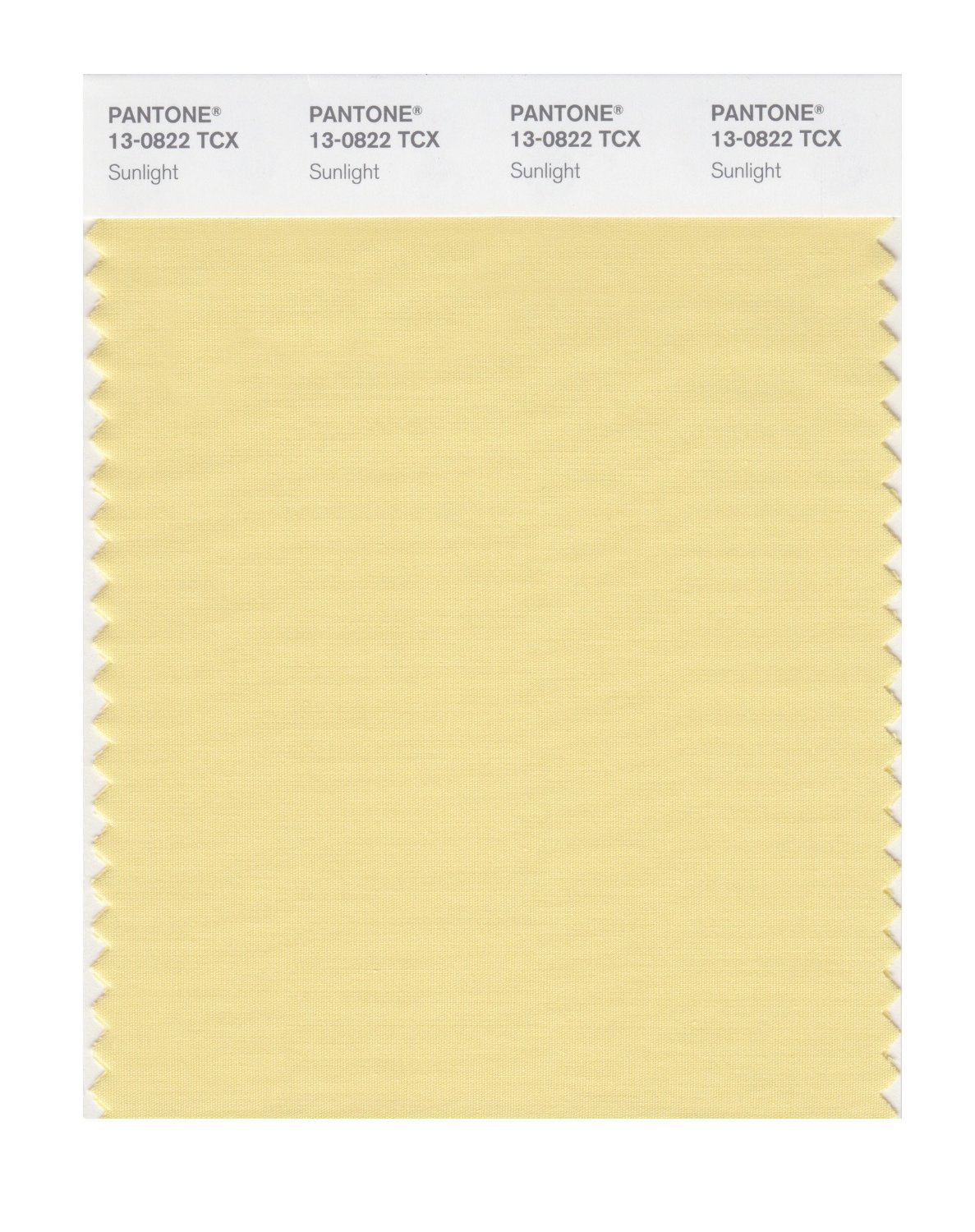 Pantone Cotton Swatch 13-0822 Sunlight