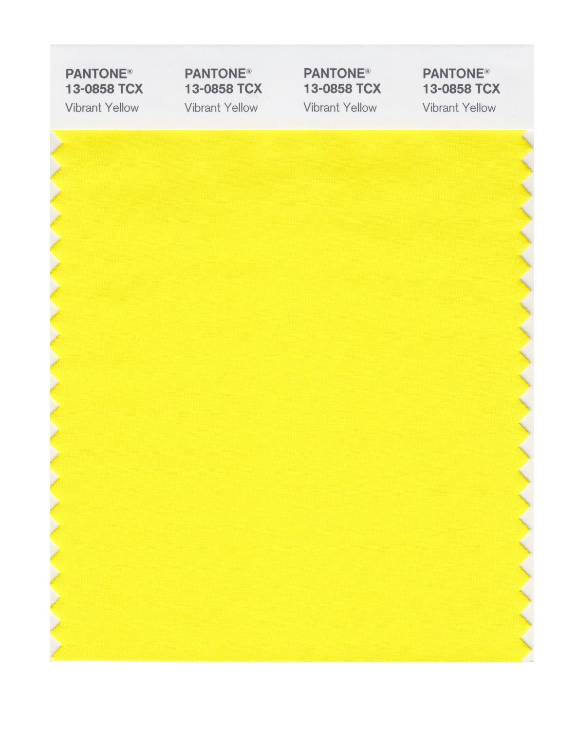 Pantone Cotton Swatch 13-0858 Vibrant Yello