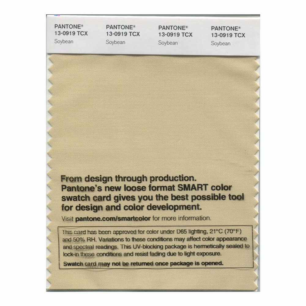 Pantone Cotton Swatch 13-0919 Soybean