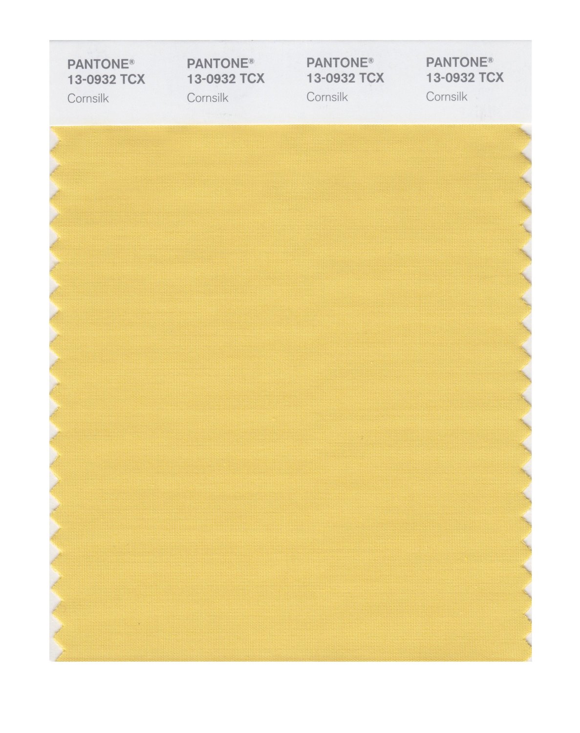 Pantone Cotton Swatch 13-0932 Cornsilk