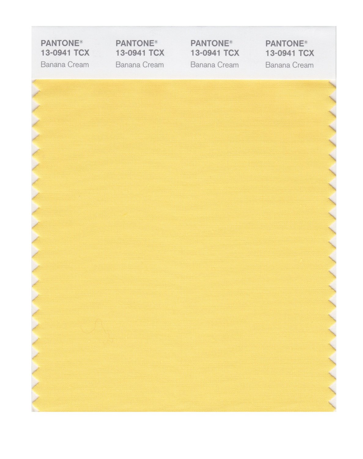 Pantone Cotton Swatch 13-0941 Banana Cream