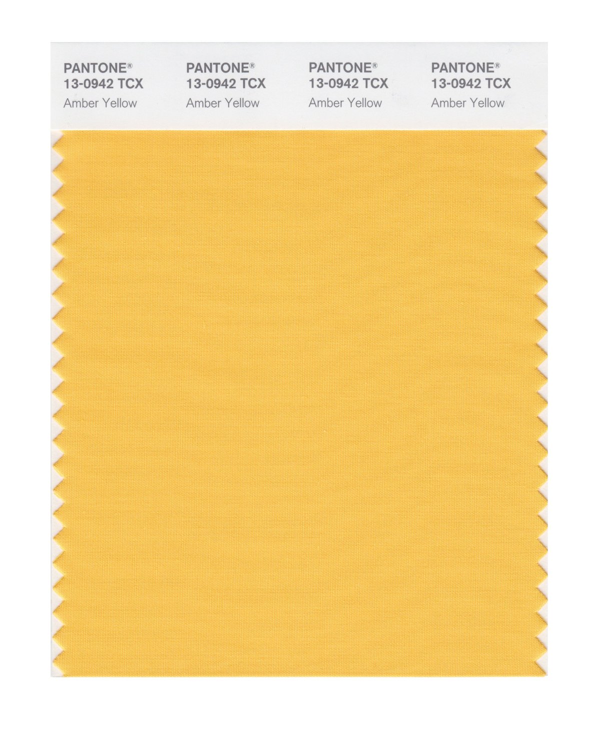 Pantone Cotton Swatch 13-0942 Amber Yellow