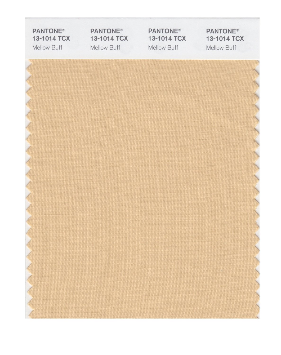 Pantone Cotton Swatch 13-1014 Mellow Buff