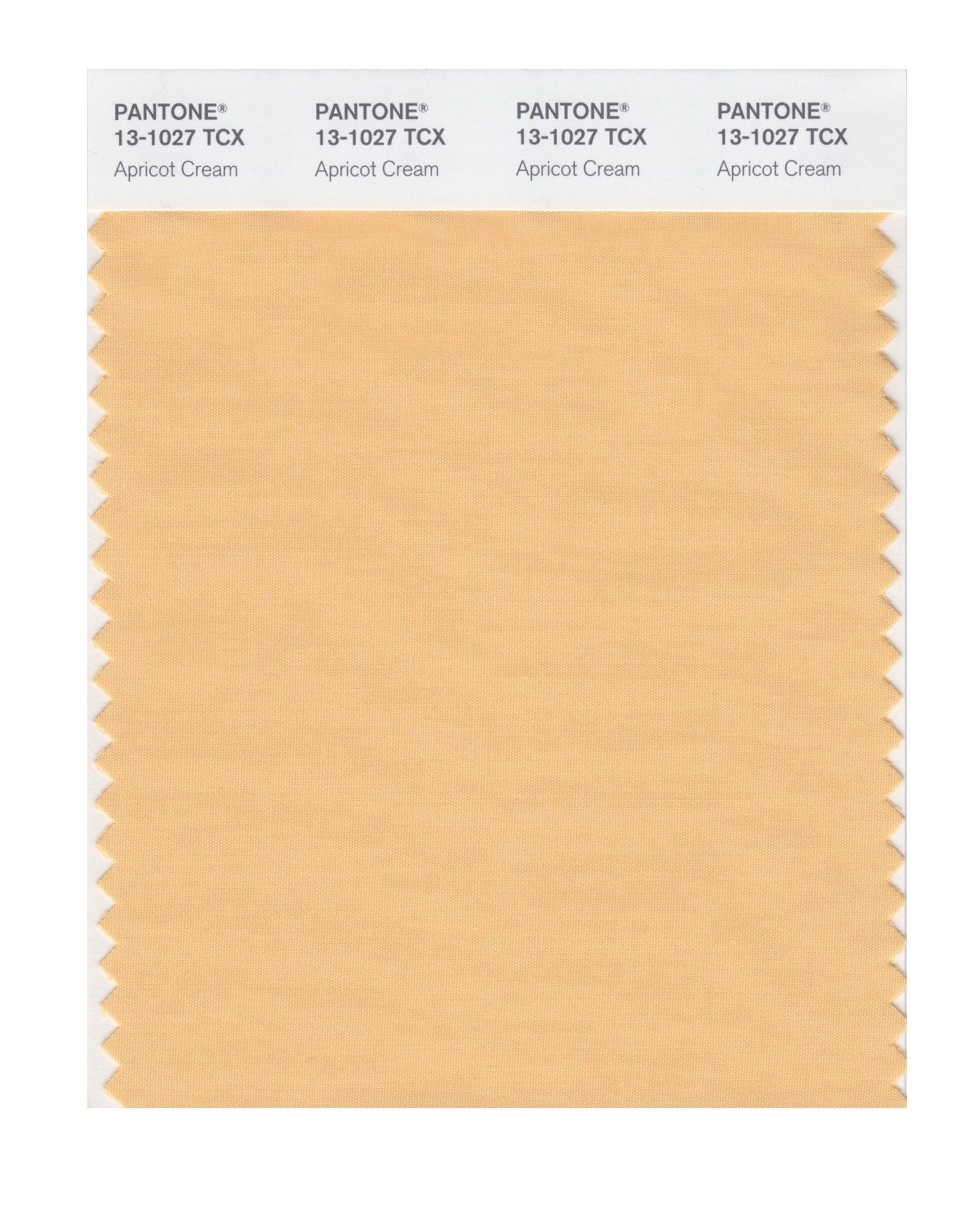 Pantone Cotton Swatch 13-1027 Apricot Cream