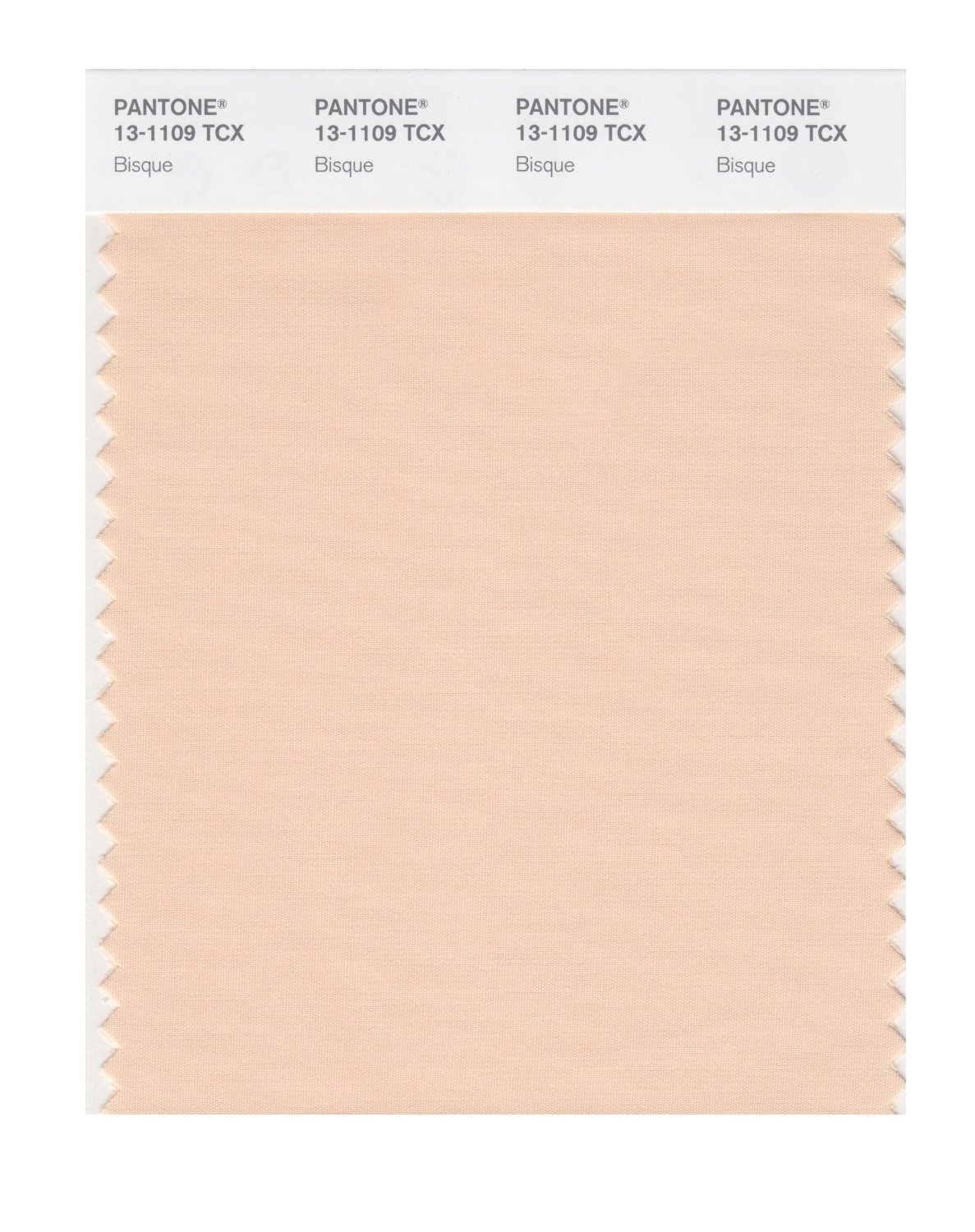 Pantone Cotton Swatch 13-1109 Bisque