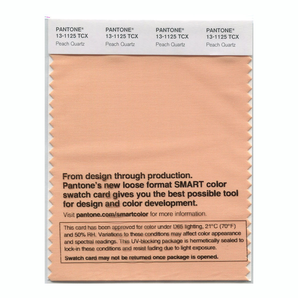Pantone Cotton Swatch 13-1125 Peach Quartz