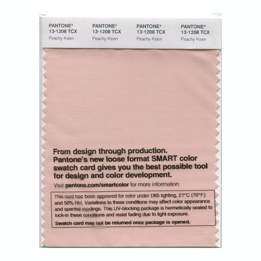 Pantone Cotton Swatch 13-1208 Peachy Keen