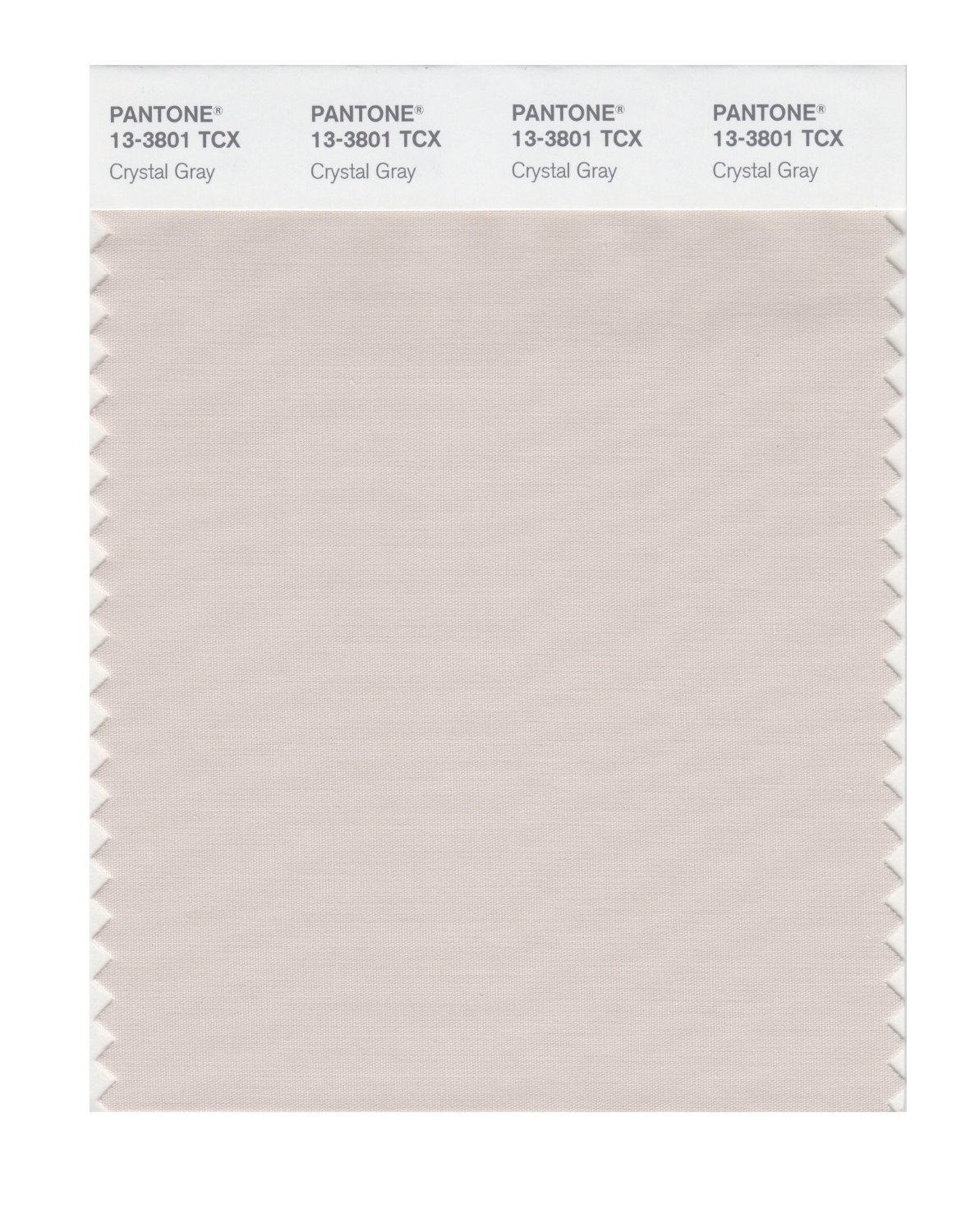 Pantone Cotton Swatch 13-3801 Crystal Gray