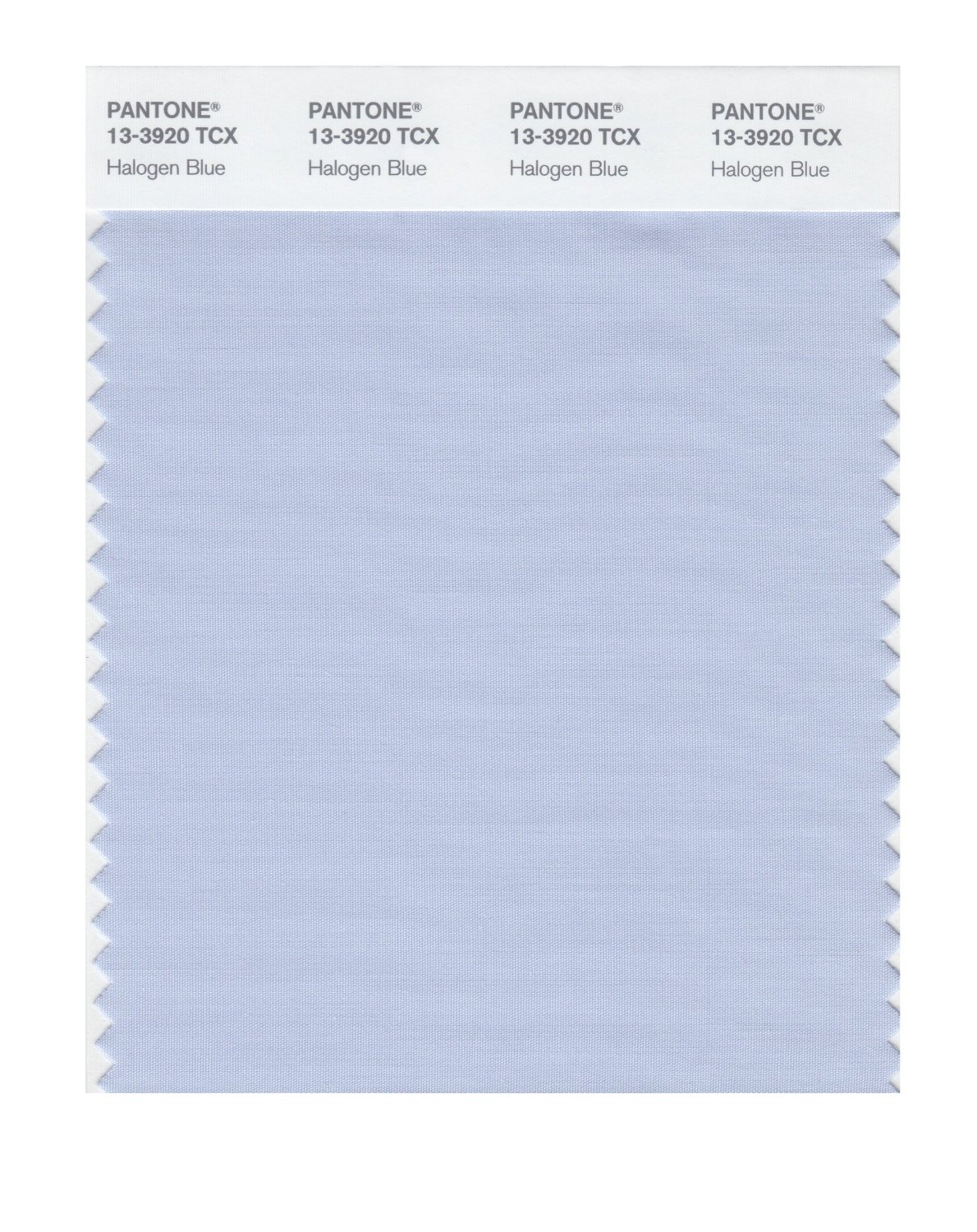 Pantone Cotton Swatch 13-3920 Halogen Blue