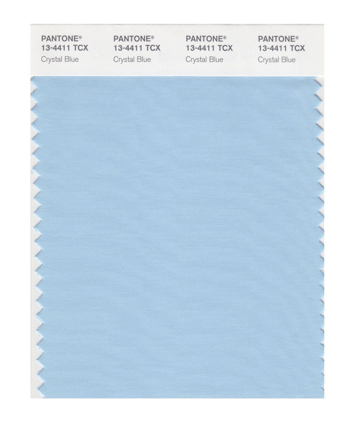 Pantone Cotton Swatch 13-4411 Crystal Blue