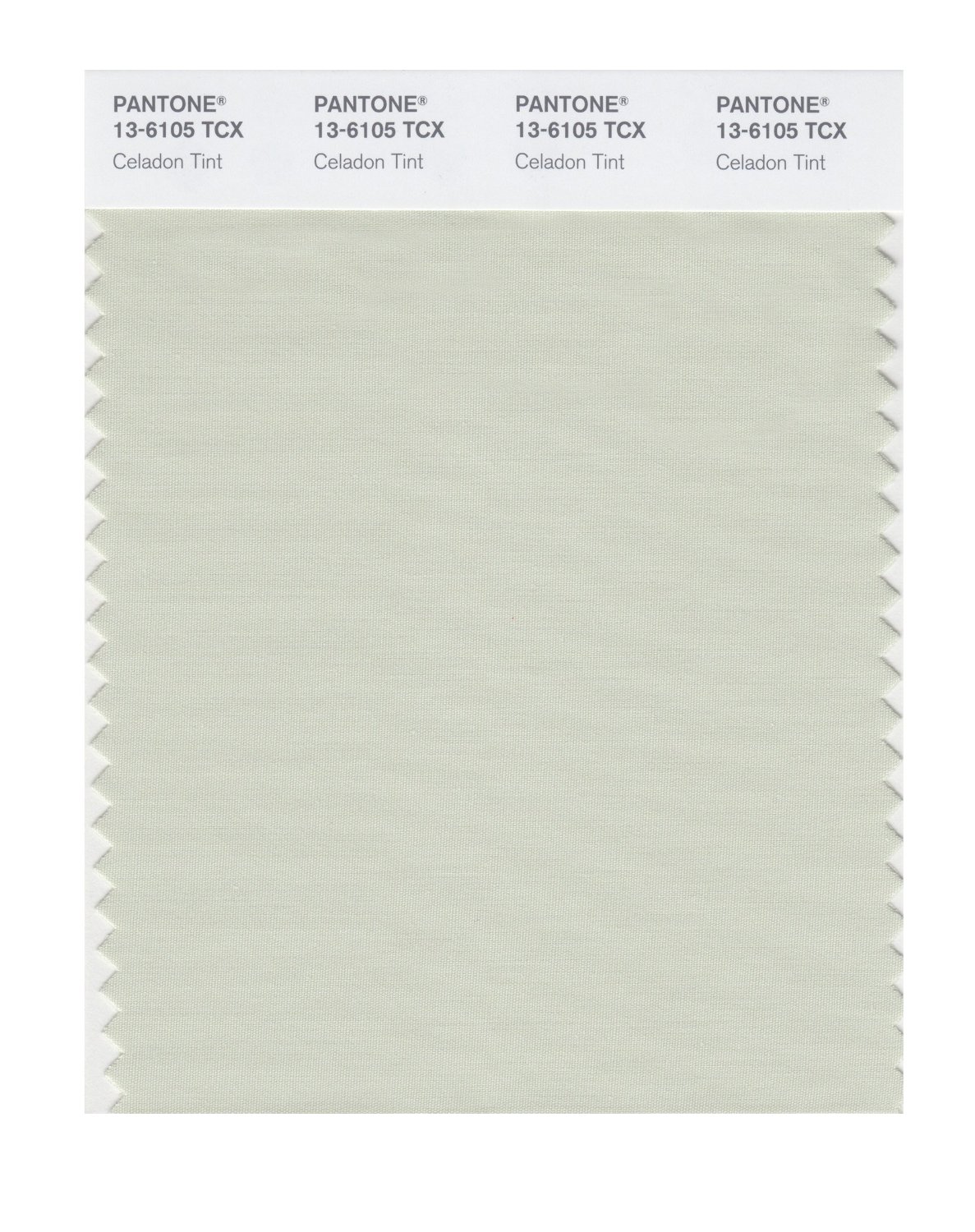 Pantone Cotton Swatch 13-6105 Celadon Tint