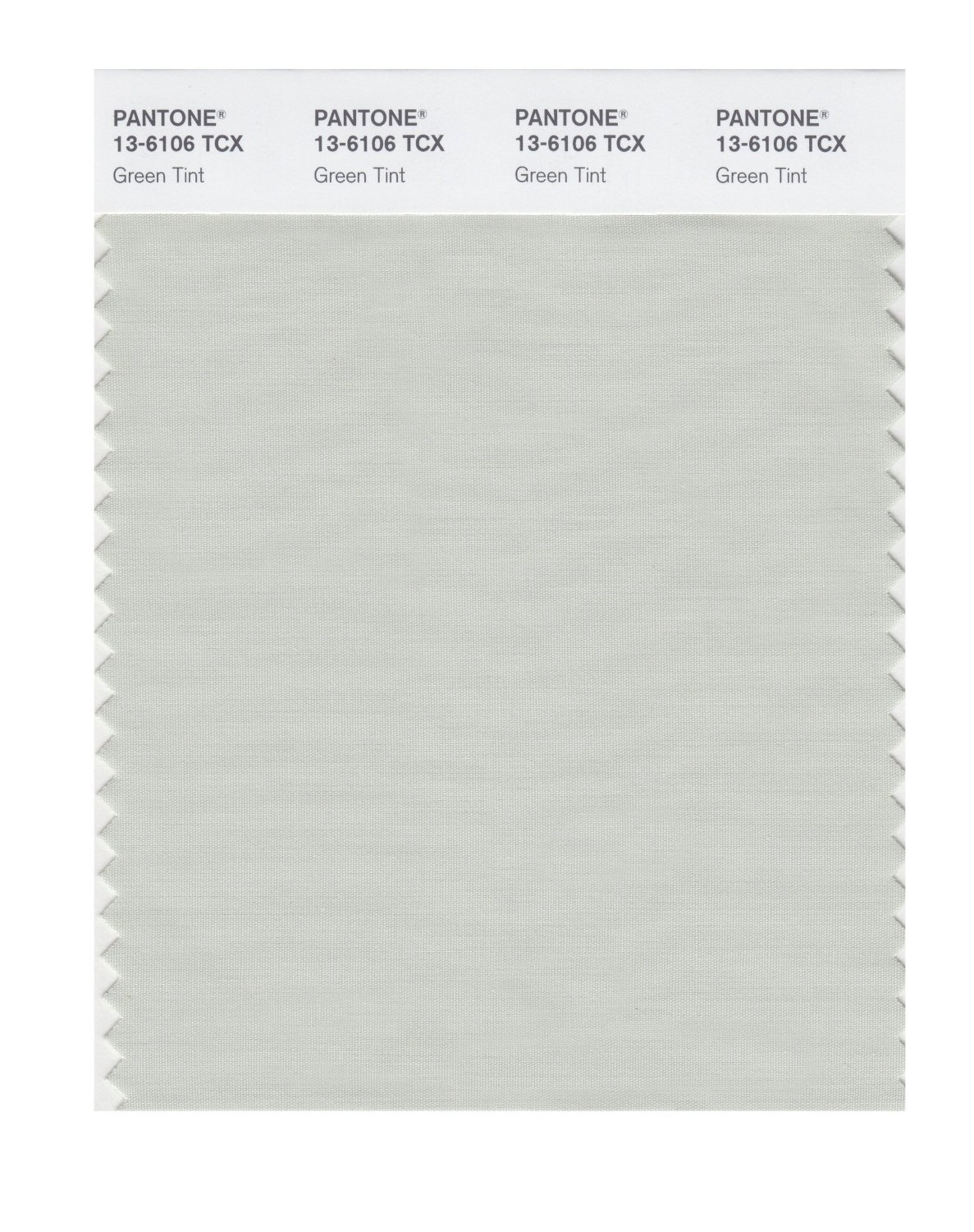 Pantone Cotton Swatch 13-6106 Green Tint